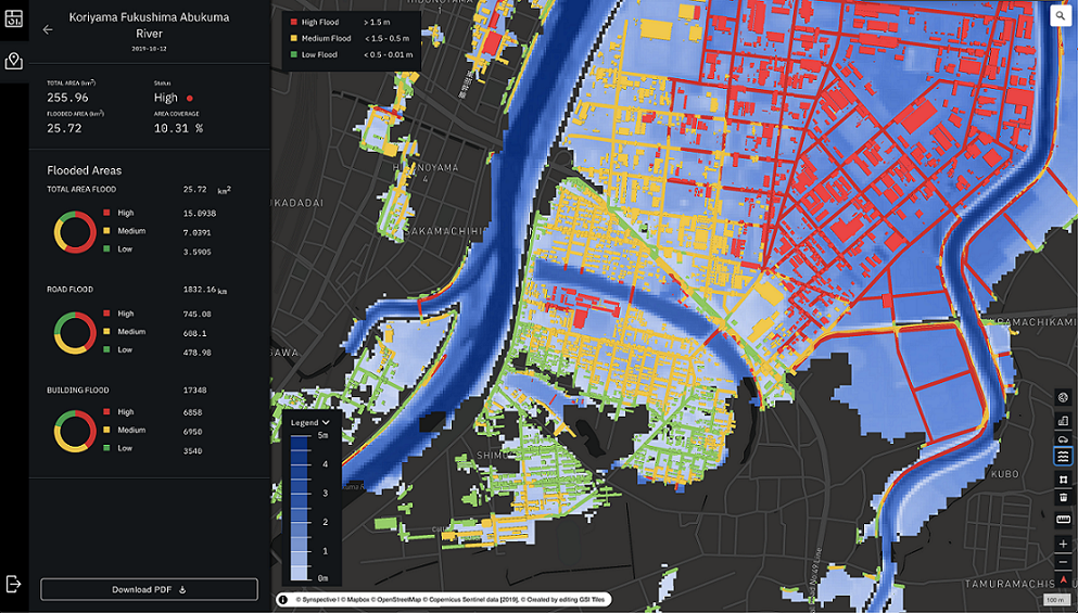 Synspective Announces the Release of SAR-based  Flood Damage Assessment Solution Service