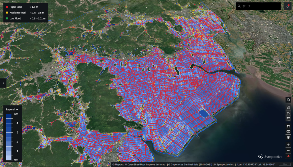 Analyzing the flood damage from the Rokkaku River in Saga Prefecture (Kyushu).