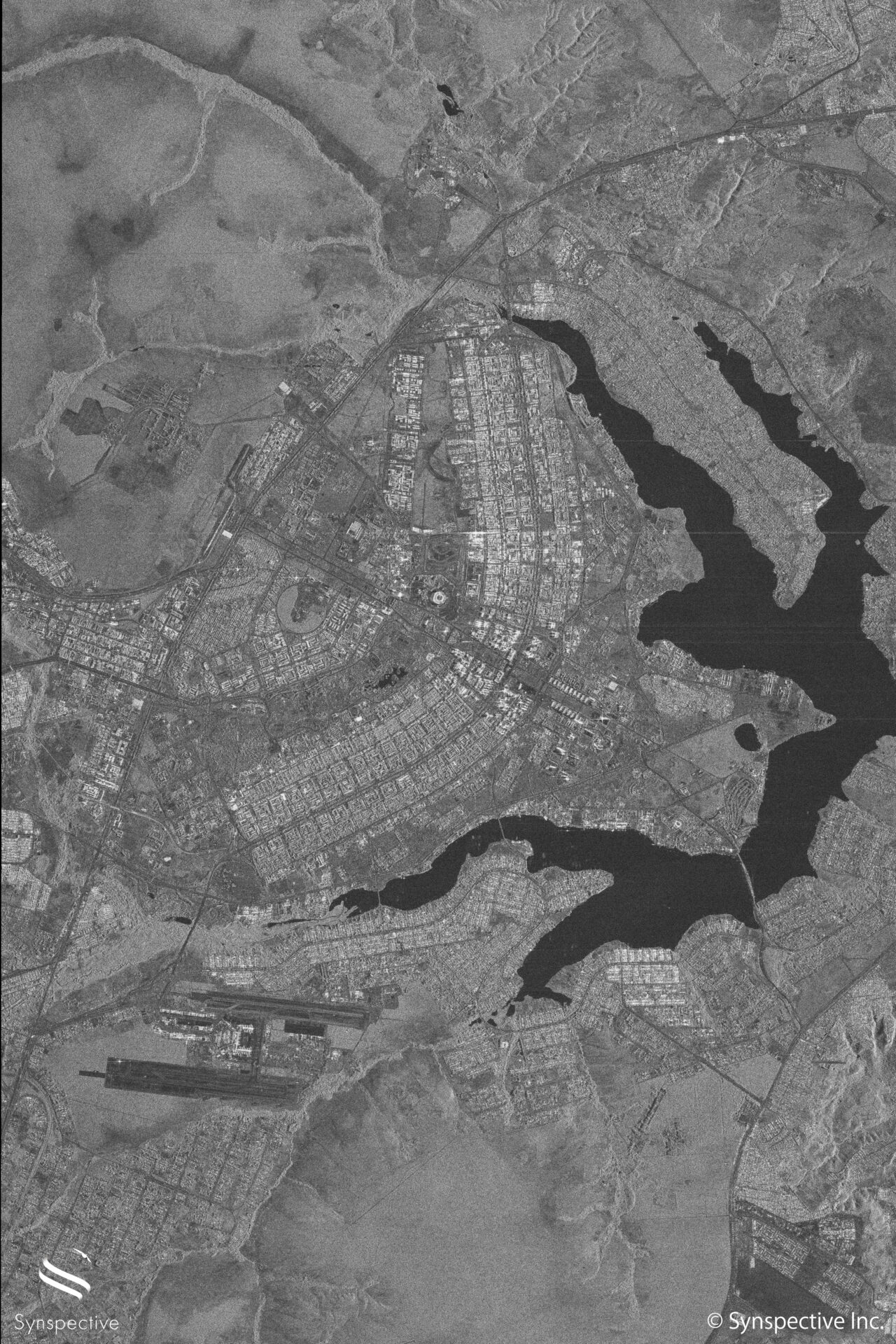 Synspective’s "StriX-β" has taken a SAR Stripmap image of Brasilia, Brazil