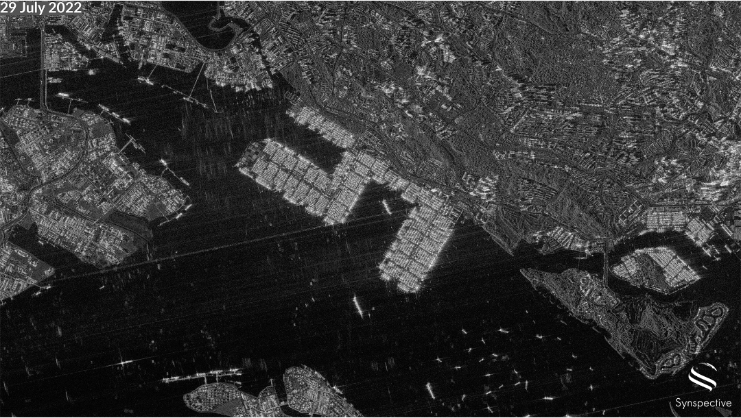 The Daily Transformation of the port of Singapore by Synspective’s StriX-β