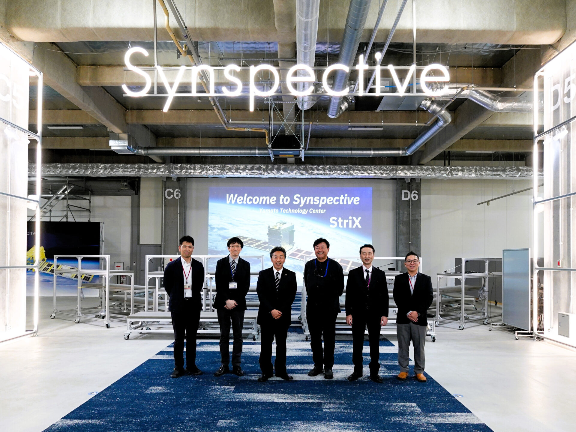 Mayor of Yamato City Visits Synspective's Satellite Mass Production Site