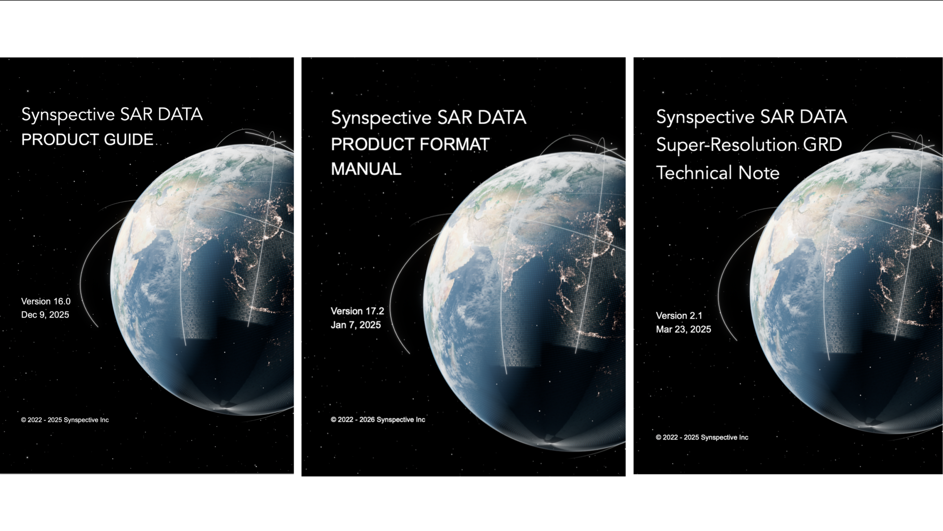 Information: SAR Data Product Guide Revision