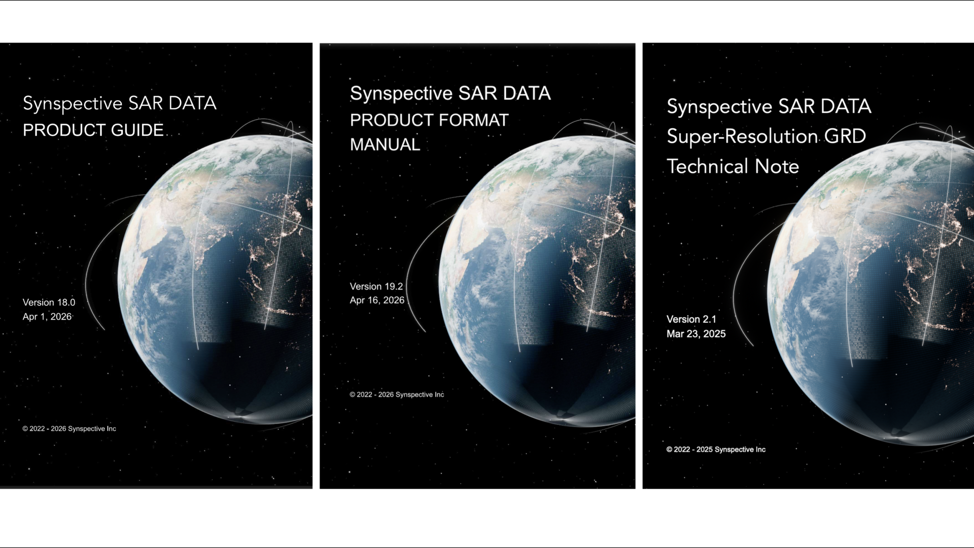 Information: SAR Data Product Guide Revision