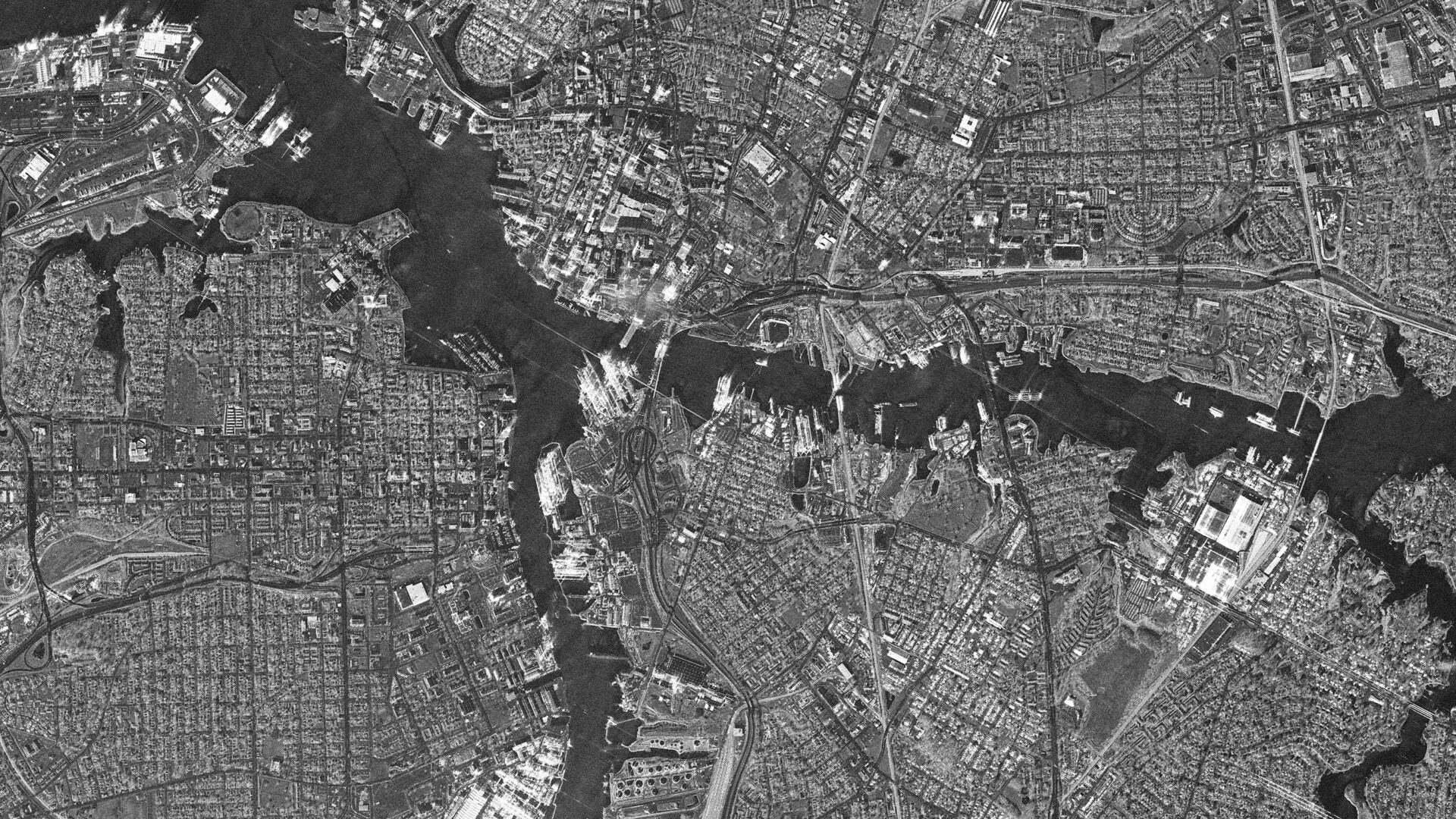 A SAR Satellite View of Norfolk's Maritime Hub