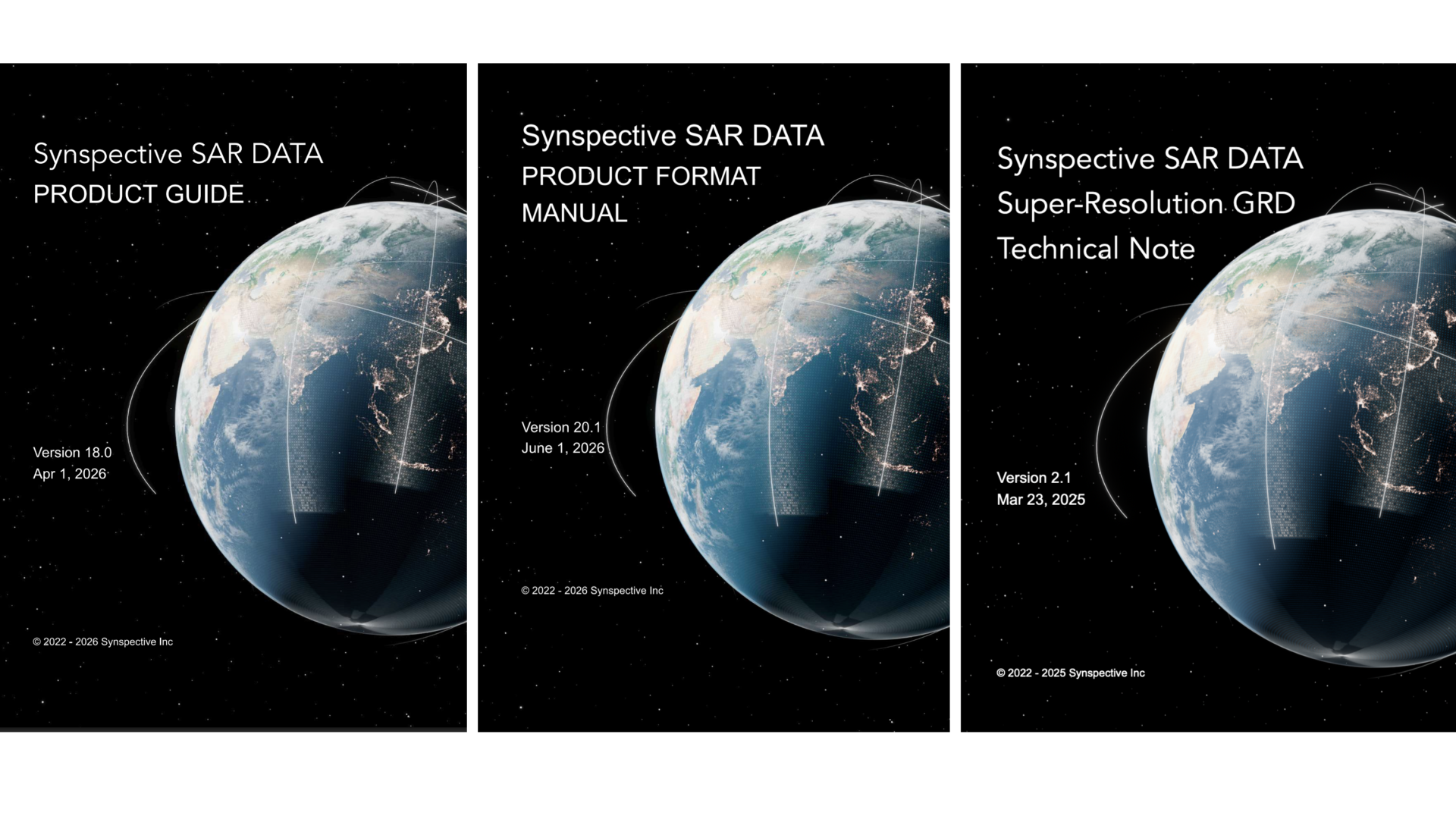 Information: SAR Data Product Guide Revision